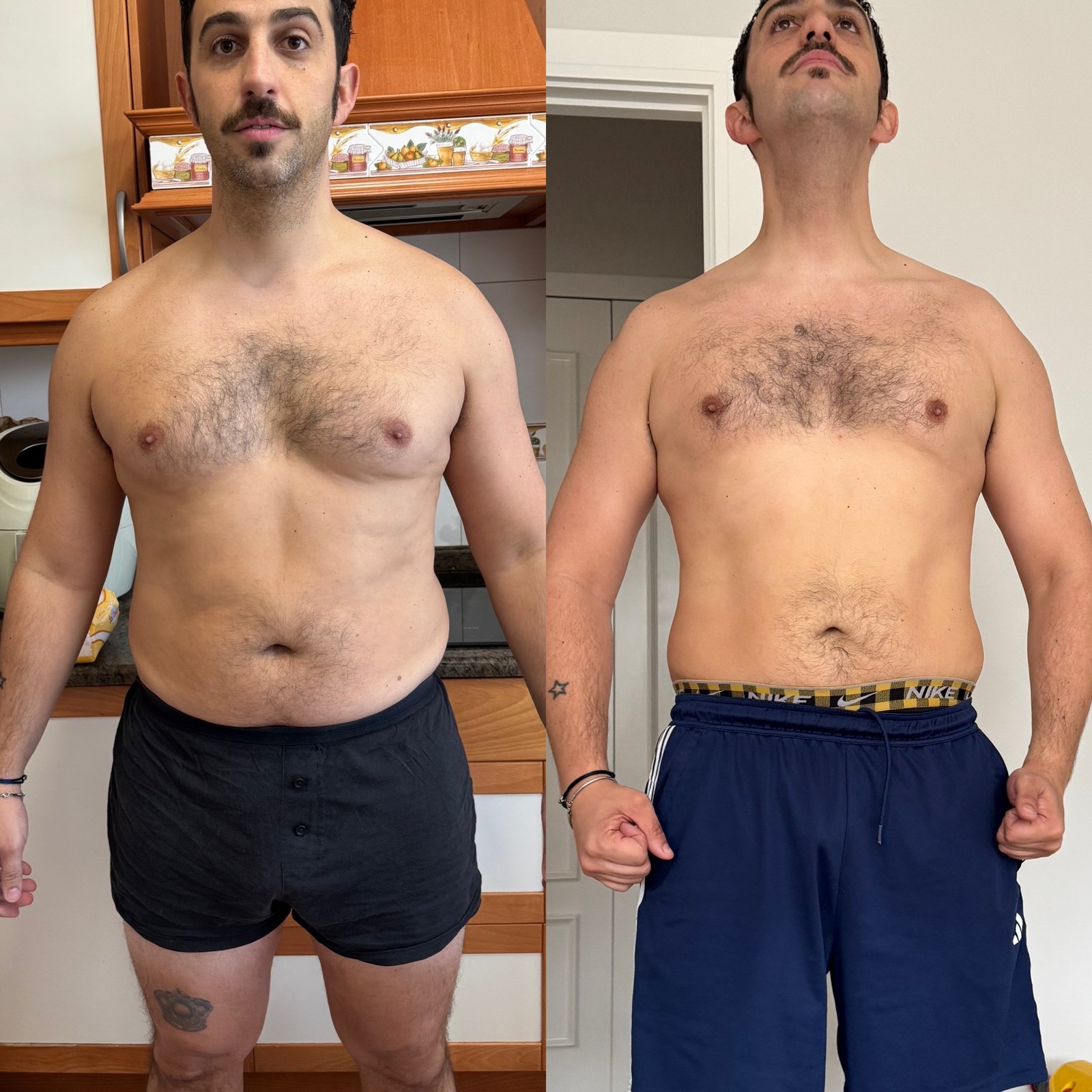 Resultados de plan de entrenamiento: antes y después Arman 36 años