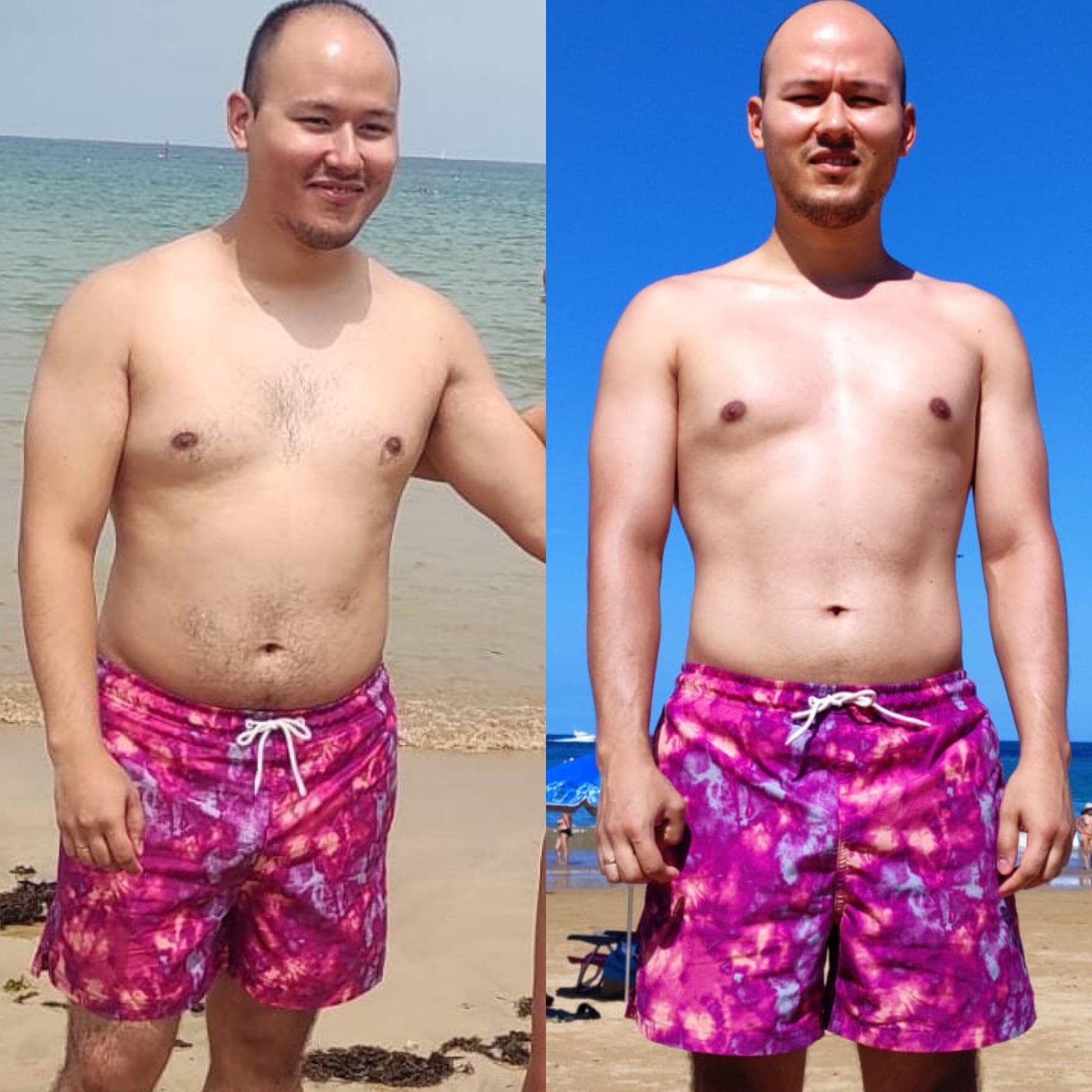 Resultados de plan de entrenamiento: antes y después Critian 33 años