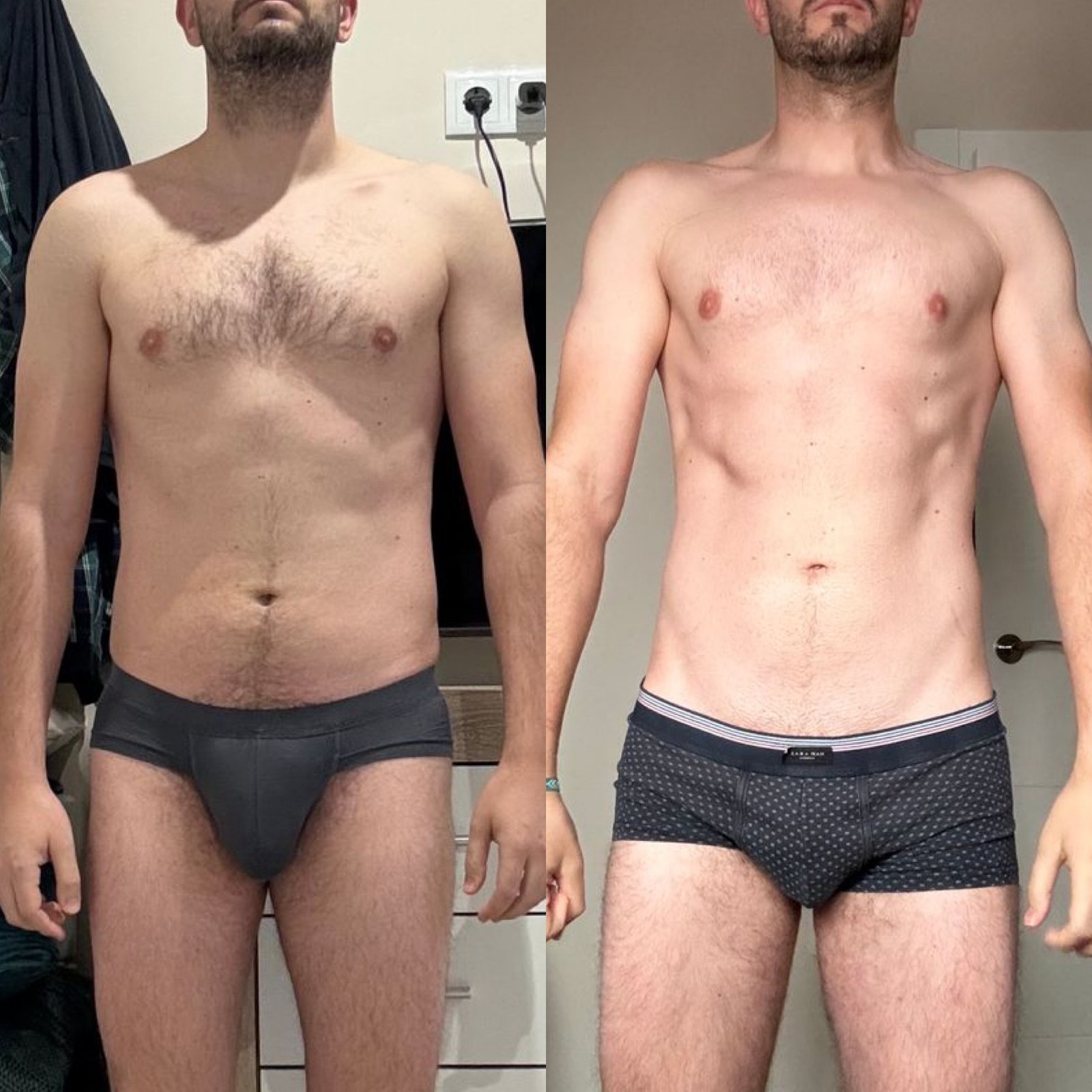 Resultados de plan de entrenamiento: antes y después Manu 37 años